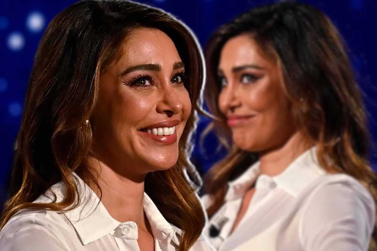 Belen Rodriguez sfoggia i nuovi jeans a palazzo